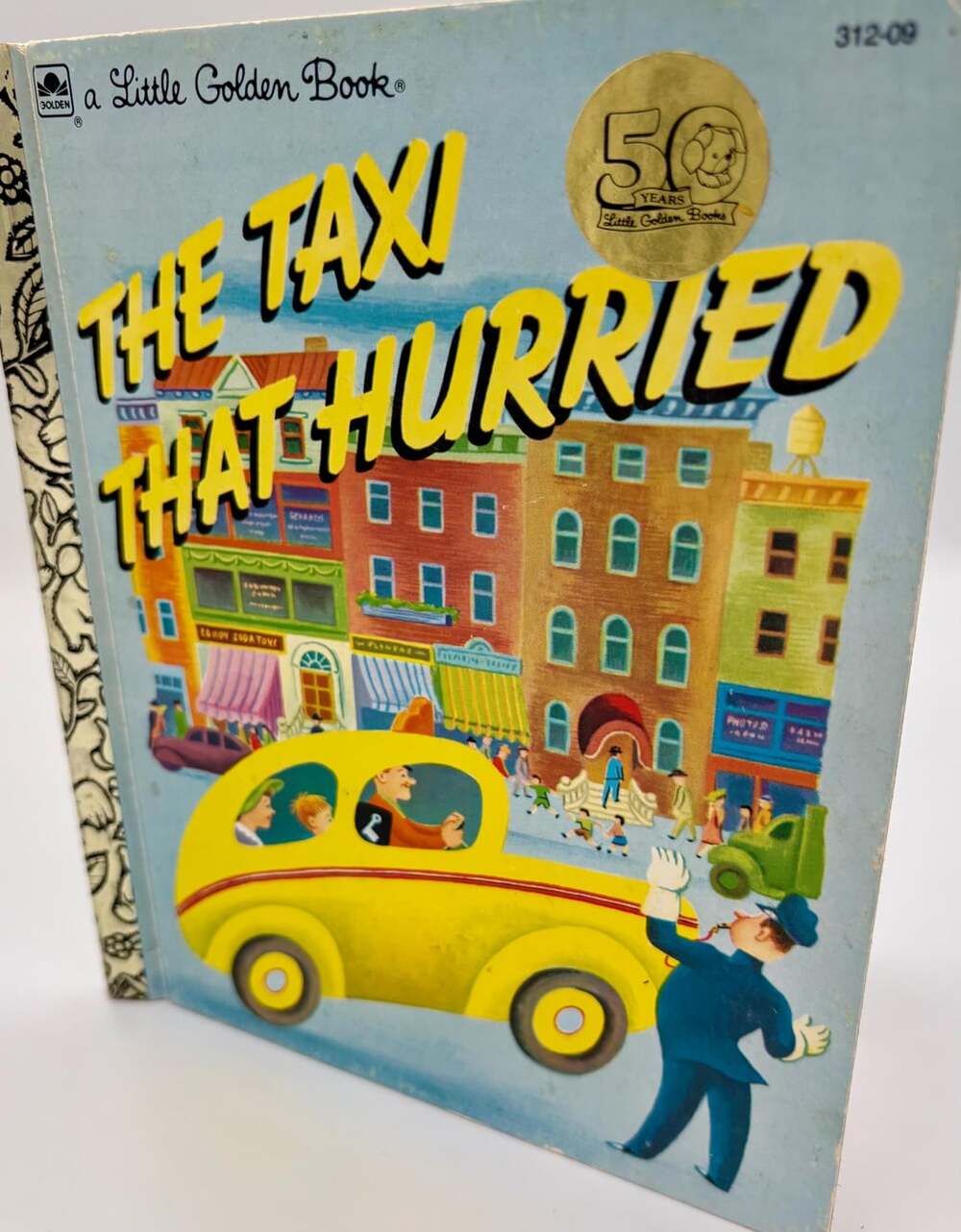 The Taxi That Hurried Little Golden Book Vintage Children’s Book Exceptional Con
